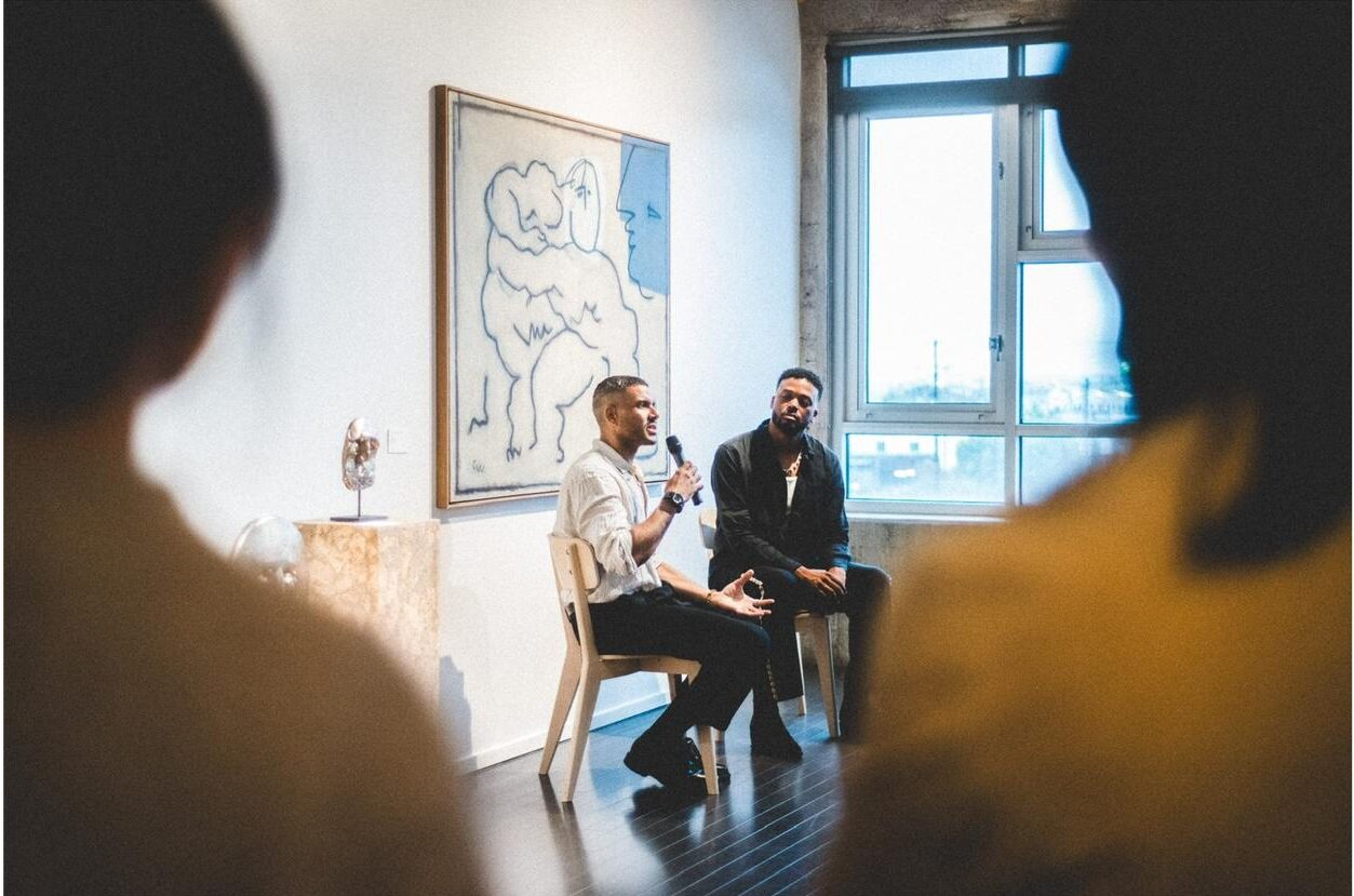 Artist talk at Interval Gallery during Chidy Wayne, Witnessing the Craft